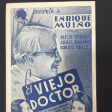 Cine: EL VIEJO DOCTOR - PROGRAMA SENCILLO - REVERSO TEATRO CIRCO (ALCOY). Lote 224095770