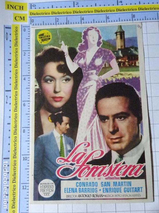 Cine: PROGRAMA CARTEL DE MANO. PEL&Iacute;CULA LA FORASTERA. SIN PUBLICIDAD. 400 - Foto 1