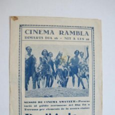 Cine: DE L'AULA A LA FAULA-CINEMA AMATEUR-CINEMA LA RAMBLA-PROGRAMA CINE-VER FOTOS-(K-967). Lote 224114565