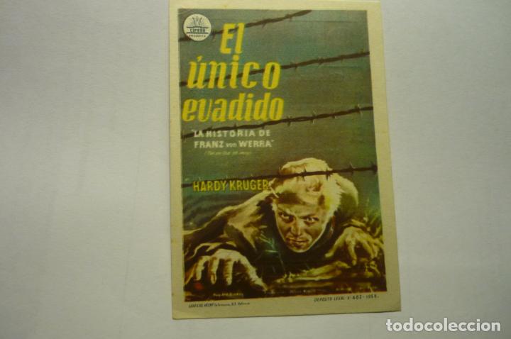 Cine: programa el unico evadido .- hardy kruger- publicidad - Foto 1