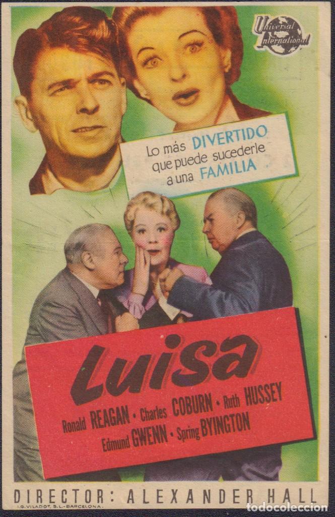 Cine: Programa sencillo de LUISA (1950) - Cinema Espa&ntilde;a de Foios - Foto 1