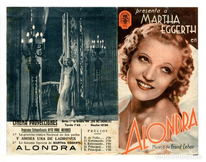 Cine: ALONDRA, con Martha Eggerth. - Foto 1
