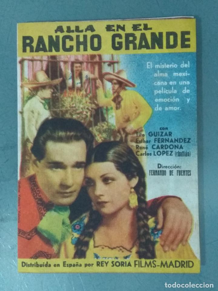 Cine: ALLA EN EL RANCHO GRANDE - PROGRAMA DE CINE DOBLE - Foto 1