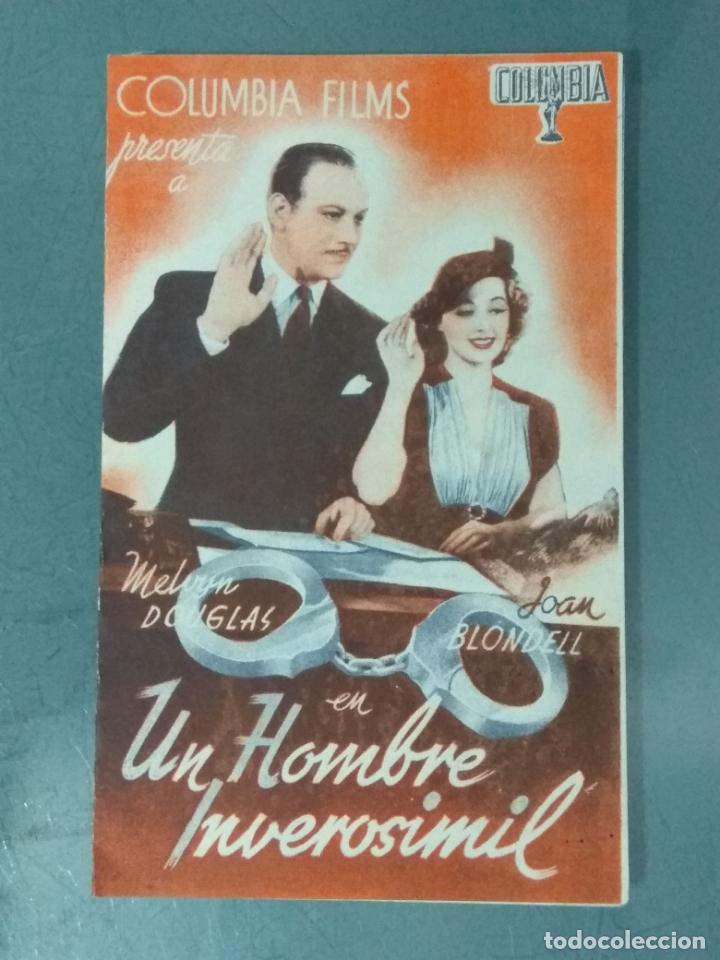 Cine: UN HOMBRE INVEROSIMIL - PROGRAMA DE CINE DOBLE - Foto 1