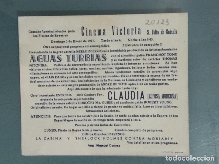 Cine: AGUAS TURBIAS - PROGRAMA DE CINE DOBLE - Foto 3