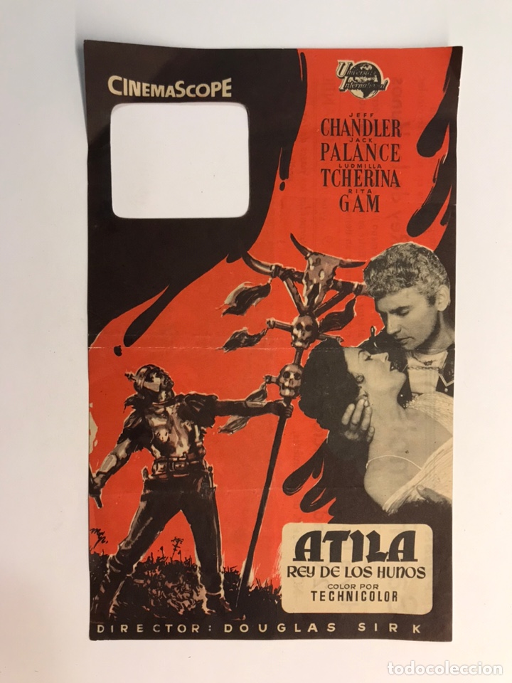 Cine: CINE ARAHAL. Sevilla, Empresa San Francisco , ATILA. Rey de los Hunos. Folleto de Mano (a.1954)