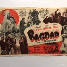 Cine: SAX, ALICANTE, CINE TEATRO CERVANTES, FOLLETO DE MANO, BAGDAD, MAUREEN O’HARA (A.1949)