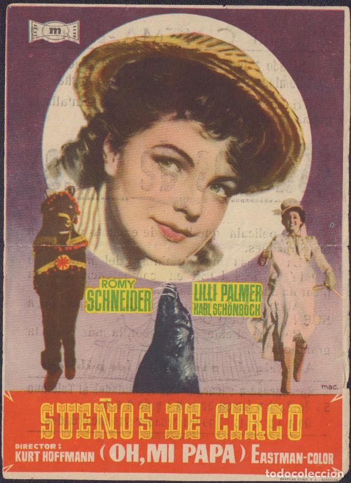 Cine: Programa sencillo de SUE&Ntilde;OS DE CIRCO (1954) - Principal Cinema de La Pobla Llarga - Foto 1