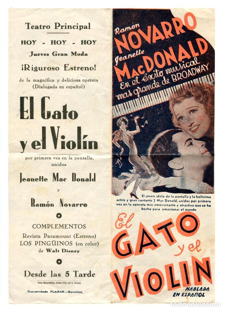 Cine: EL GATO Y EL VIOL&Iacute;N, con Ram&oacute;n Novarro.