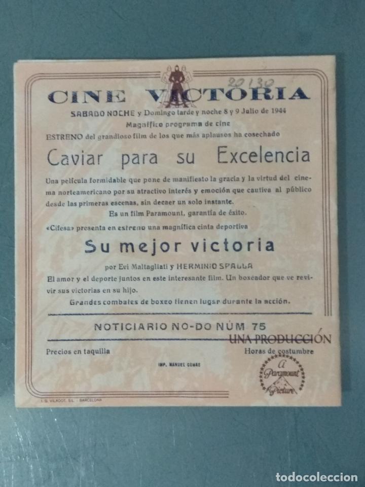 Cine: CAVIAR PARA SU EXCELENCIA - PROGRAMA DE CINE DOBLE - Foto 3
