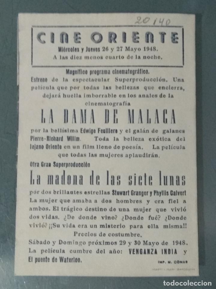 Cine: LA DAMA DE MALAGA - PROGRAMA DE CINE DOBLE - Foto 3