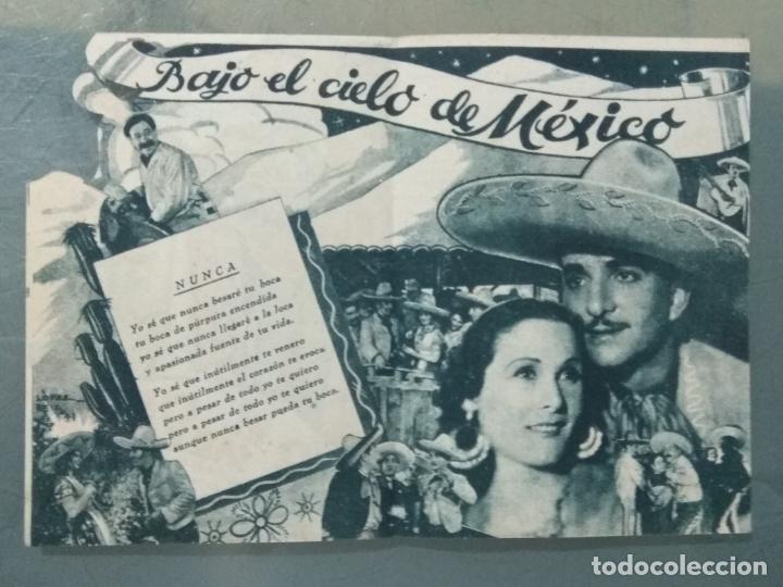 Cine: BAJO EL CIELO DE MEXICO - PROGRAMA DE CINE DOBLE - Foto 2