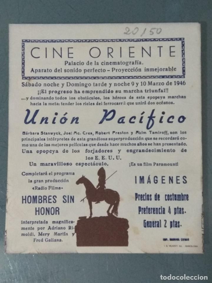Cine: UNION PACIFICO - PROGRAMA DE CINE DOBLE - Foto 3