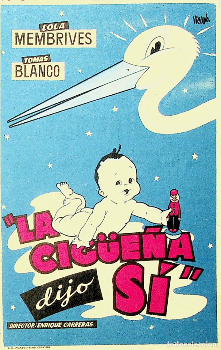  Flyers Publicitaires de films Anciens: PROGRAMA DE MANO. LA CIG&Uuml;E&Ntilde;A DIJO S&Iacute;. Lola Membrives. CP (Enrique Carreras)