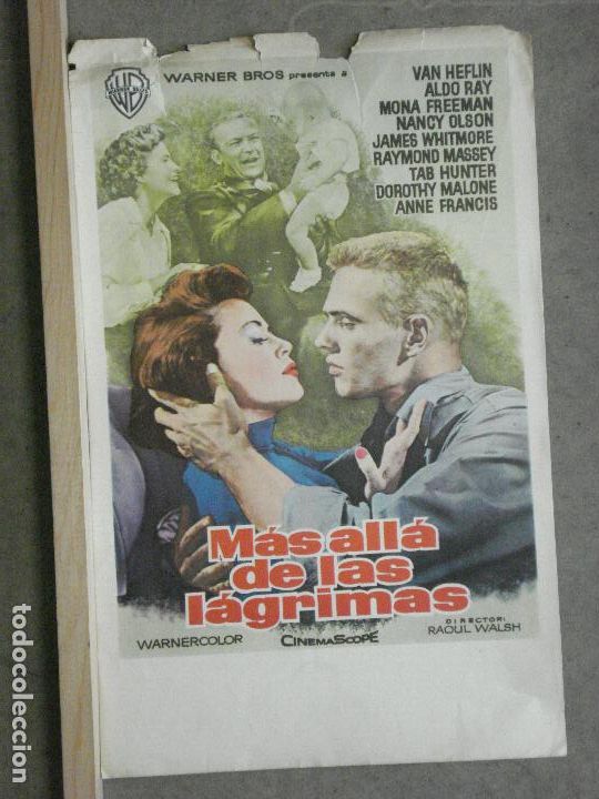 Cine: MAS ALLA DE LAS LAGRIMAS TAB HUNTER RAOUL WALSH PROGRAMA GRANDE - Foto 1