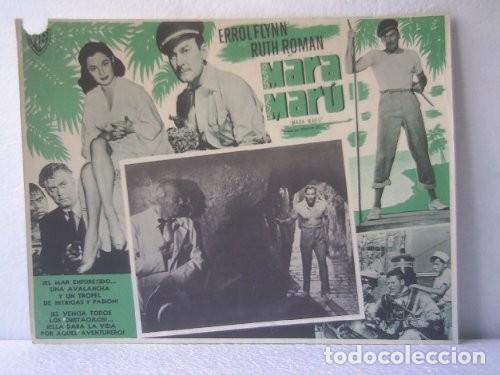 Cinema: Folleto De Mano De La Pel&iacute;cula Maru Maru Con Errol Flynn Y Ruth Roman Direcci&oacute;n: Gordon Douglas 1952