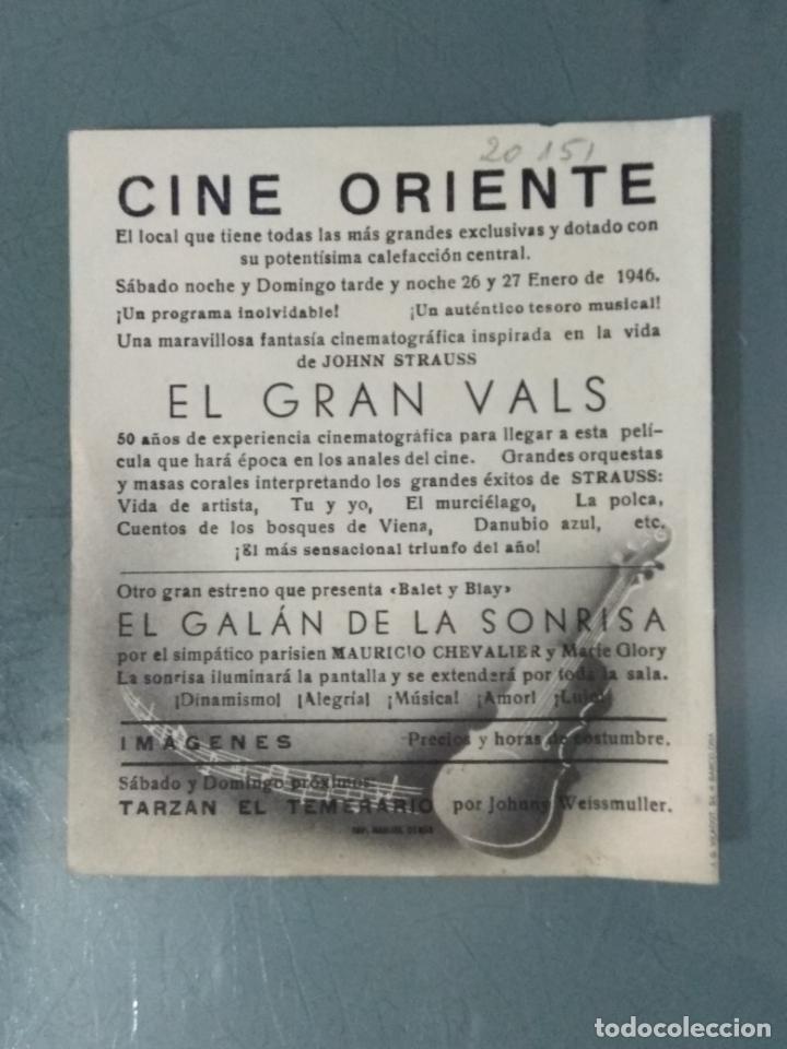 Cine: EL GRAN VALS - PROGRAMA DE CINE DOBLE - Foto 3