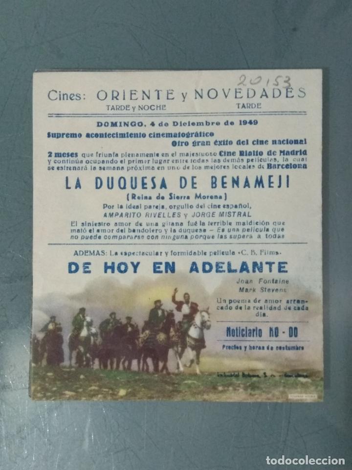 Cine: LA DUQUESA DE BENAMEJI - PROGRAMA DE CINE DOBLE - Foto 3