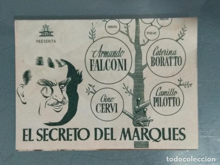 Cine: EL SECRETO DEL MARQUES - PROGRAMA DE CINE DOBLE - Foto 1