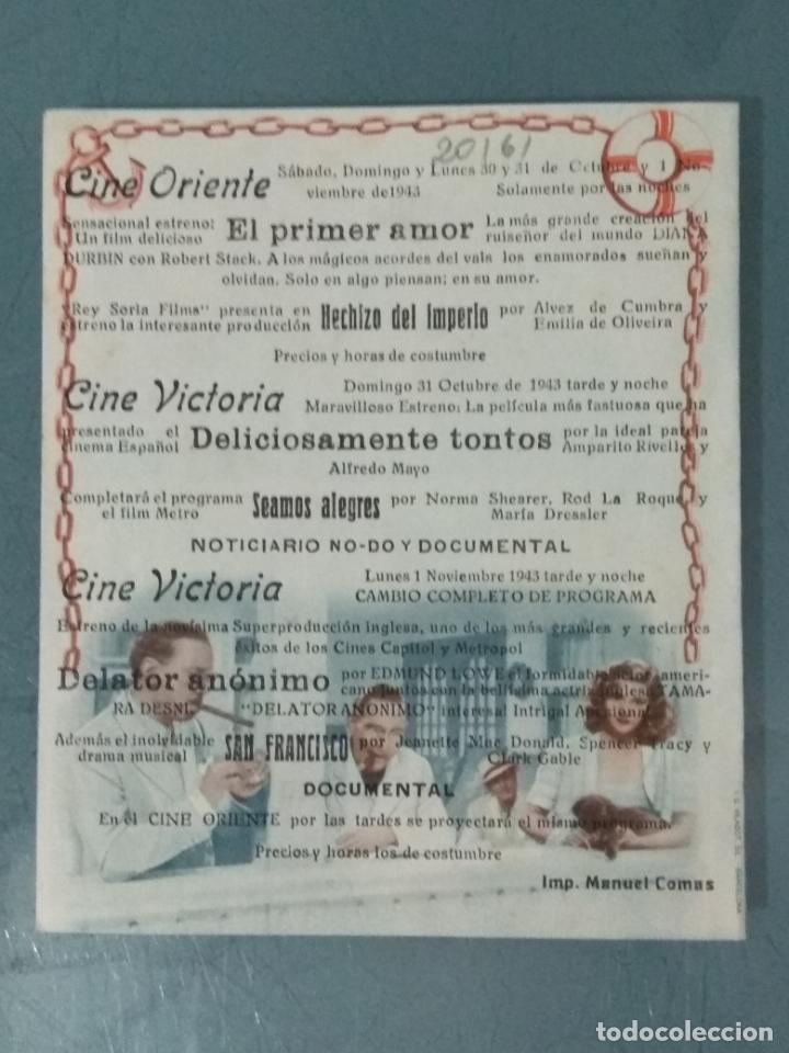 Cine: DELICIOSAMENTE TONTOS - PROGRAMA DE CINE DOBLE - Foto 3