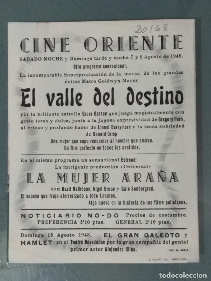 Cine: EL VALLE DEL DESTINO - PROGRAMA DE CINE DOBLE - Foto 3