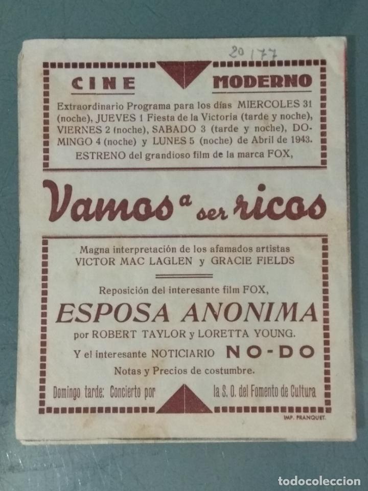 Cine: VAMOS A SER RICOS - PROGRAMA DE CINE DOBLE - Foto 3