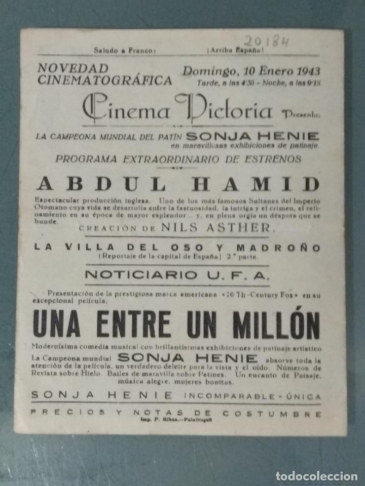 Cine: UNA ENTRE UN MILLON - PROGRAMA DE CINE DOBLE - Foto 3