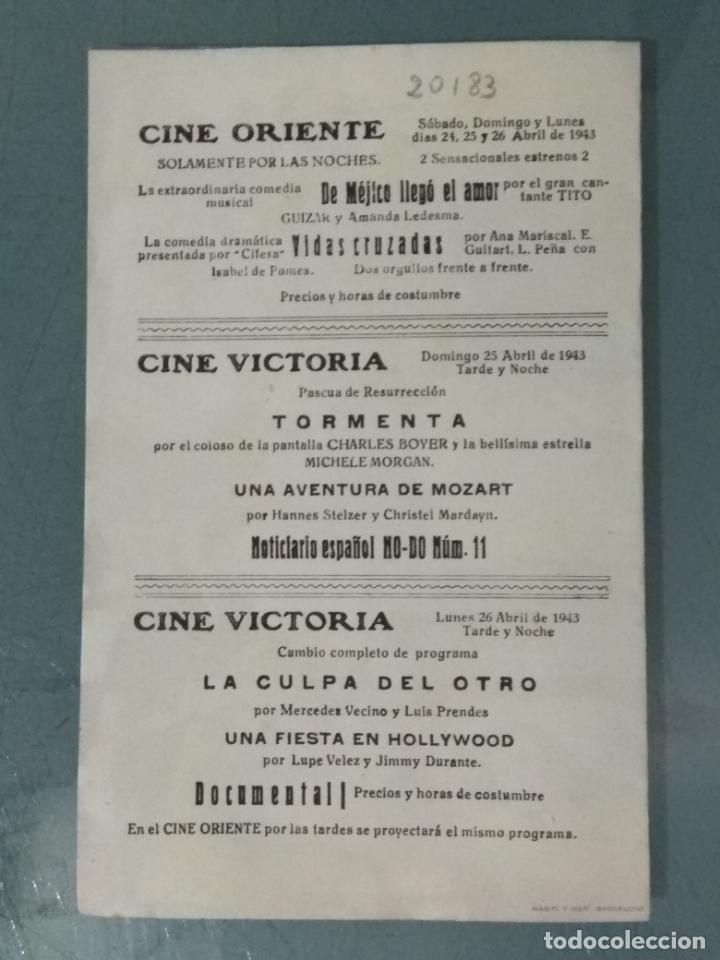 Cine: TORMENTA - PROGRAMA DE CINE DOBLE - Foto 3