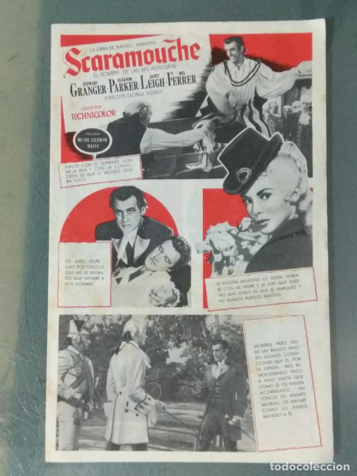 Cine: SCARAMOUCHE - PROGRAMA DE CINE DOBLE - Foto 1