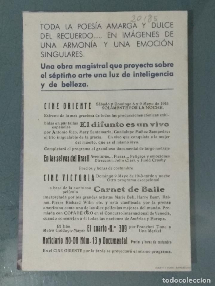 Cine: CARNET DE BAILE - PROGRAMA DE CINE DOBLE - Foto 3