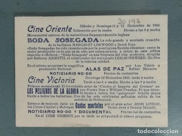 Cine: BODA SOSEGADA - PROGRAMA DE CINE DOBLE - Foto 3