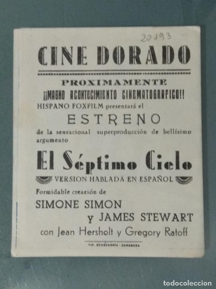 Cine: EL SEPTIMO CIELO - PROGRAMA DE CINE DOBLE - Foto 3