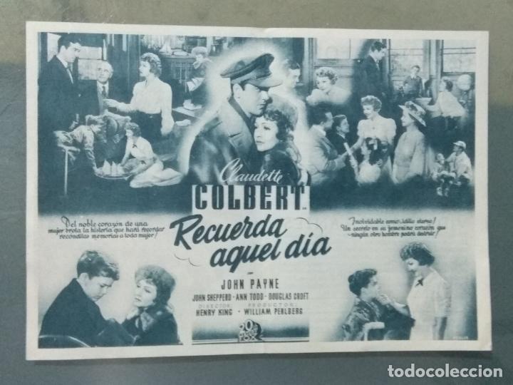 Cine: RECUERDA AQUEL DIA - PROGRAMA DE CINE DOBLE - Foto 2