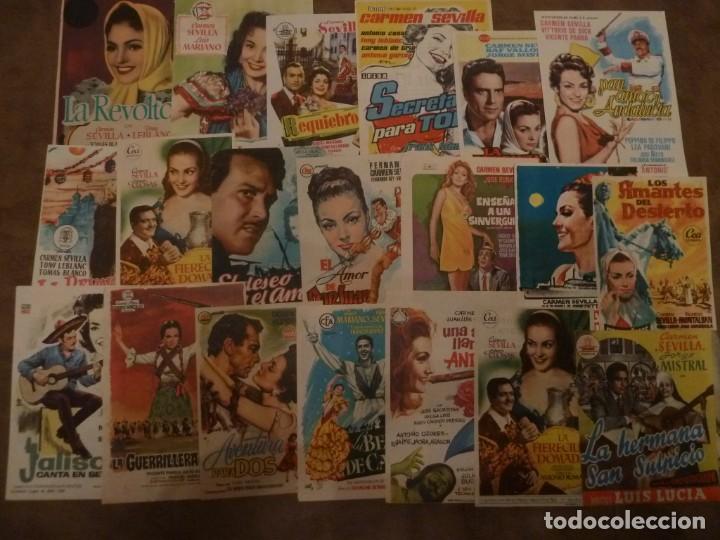 Cine: 20 PROGRAMAS DE MANO CINE ESPA&Ntilde;OL CARMEN SEVILLA - Foto 1