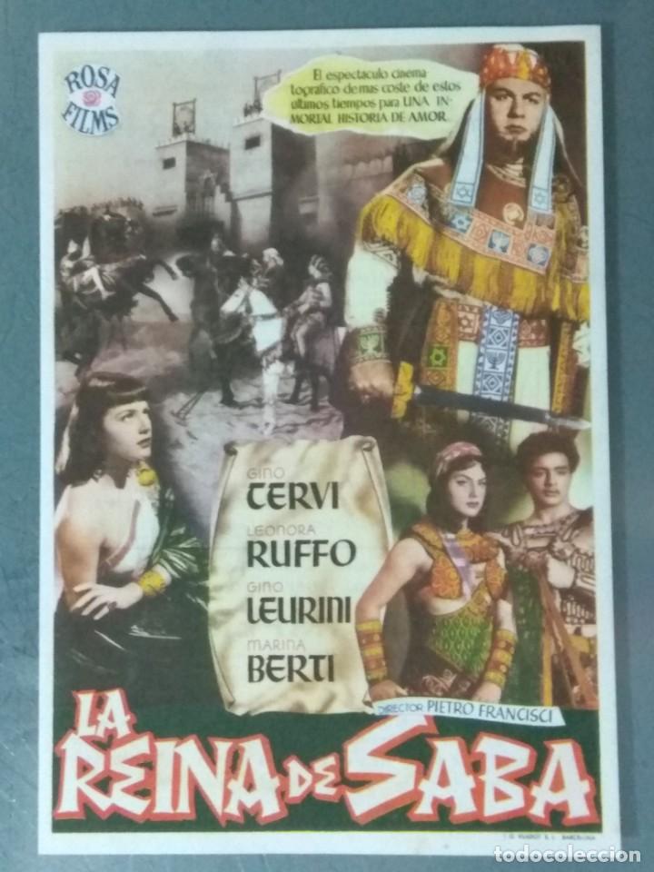Cine: LA REINA DE SABA. PROGRAMA SENCILLO GRANDE. - Foto 1