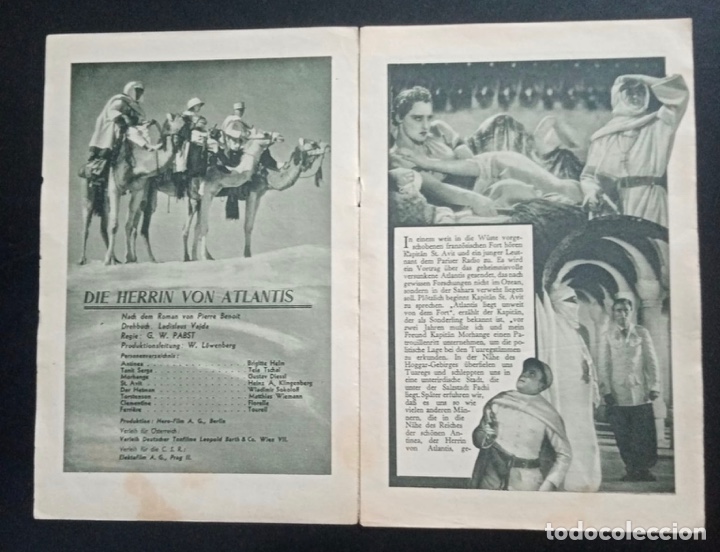 Cine: Programa original alem&aacute;n de la Atl&aacute;ntida Brigitte helm G W Pabst A8 - Foto 2