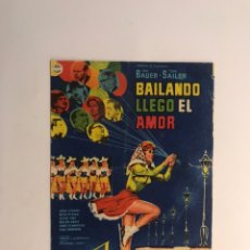 Cine: CASAS IBAÑEZ, CINE REX. FOLLETO DE MANO. BAILANDO LLEGO EL AMOR, MUSICAL (H.1960?). Lote 227265950
