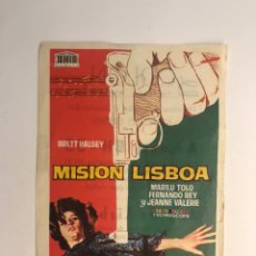 Cine: ALCOY CINE COLON, FOLLETO DE MANO.,MISION LISBOA, AVENTURA (A.1965). Lote 227452770