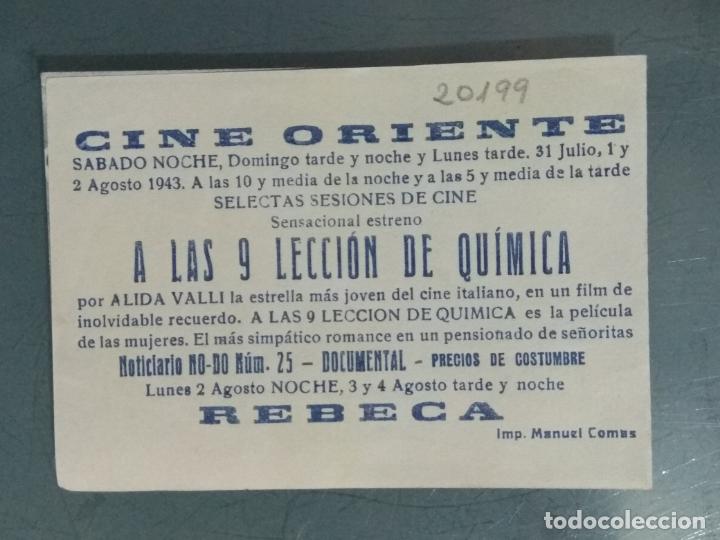 Cine: A LAS 9 LECCION DE QUIMICA - PROGRAMA DE CINE DOBLE - Foto 3