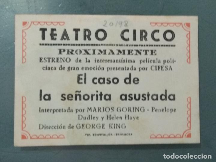 Cine: EL CASO DE LA SE&Ntilde;ORITA ASUSTADA - PROGRAMA DE CINE DOBLE - Foto 3