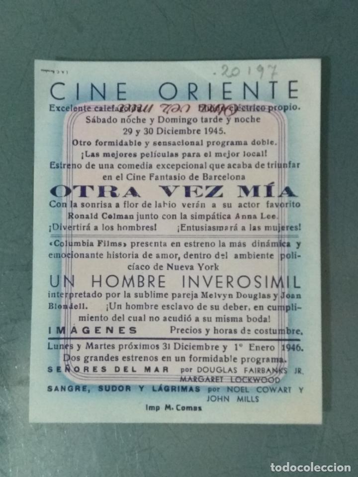 Cine: OTRA VEZ MIA - PROGRAMA DE CINE DOBLE - Foto 3