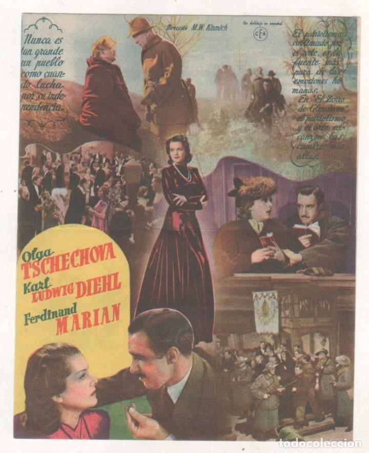 Cine: Programa de cine el zorro de Glenarvon. Palacio Central. 1942 - Foto 2