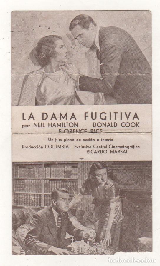 Cine: Programa de cine La dama figitiva Neil Hamilton, Donald Cook. - Foto 1