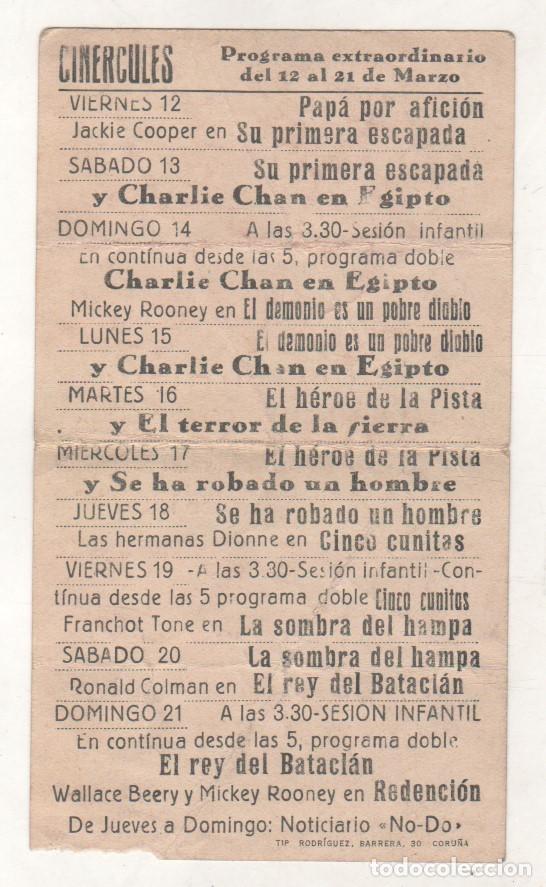 Cine: Programa de cine La dama figitiva Neil Hamilton, Donald Cook. - Foto 2
