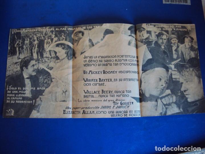 Cine: (PG-190749)REDENCION - PROGRAMA ORIGINAL CON PROPAGANDA - TRIPTICO CON W.BEERY , BAXTER , ROONEY - Foto 2