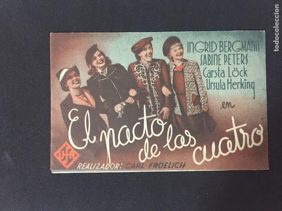 Cine: EL PACTO DE LAS CUATRO - PROGRAMA DOBLE - REVERSO SIN IMPRIMIR - Foto 1