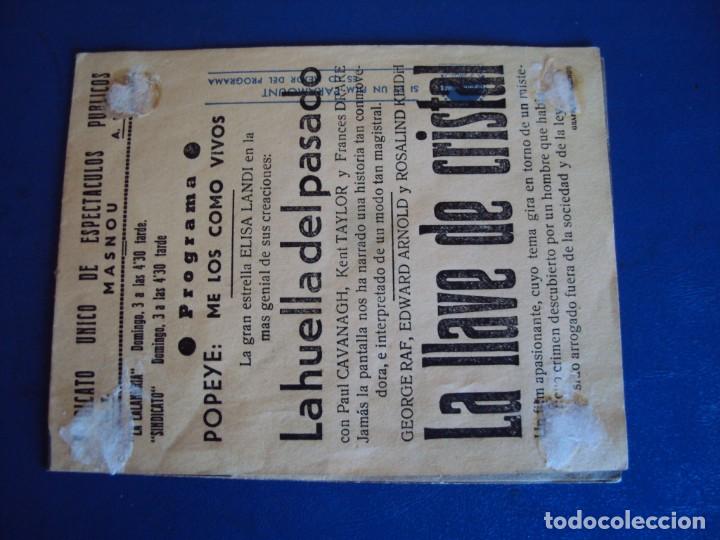 Cine: (PG-190754)LA LLAVE DE CRISTAL PROGRAMA DOBLE PARAMOUNT GEORGE RAFT CLAIRE DODD EDWARD ARNOLD - Foto 3