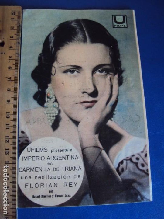 Cine: (PG-190768)PROGRAMA DE MANO DE IMPERIO ARGENTINA EN CARMEN LA DE TRIANA - Foto 1