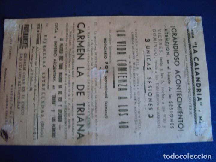 Cine: (PG-190768)PROGRAMA DE MANO DE IMPERIO ARGENTINA EN CARMEN LA DE TRIANA - Foto 2