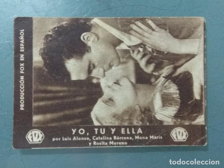 Cine: YO, TU Y ELLA. PROGRAMA DE CINE EN FORMATO TARJETA. - Foto 1